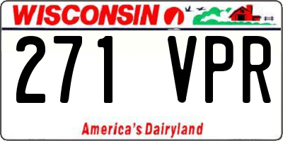 WI license plate 271VPR