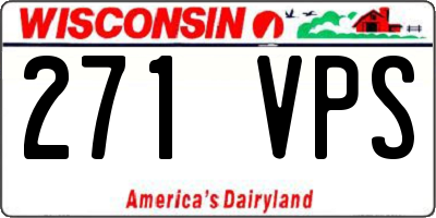 WI license plate 271VPS