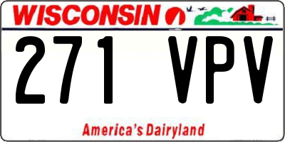 WI license plate 271VPV