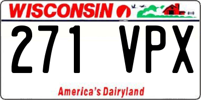 WI license plate 271VPX