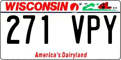 WI license plate 271VPY