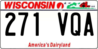WI license plate 271VQA
