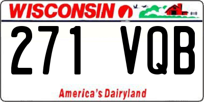 WI license plate 271VQB
