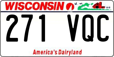 WI license plate 271VQC
