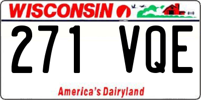 WI license plate 271VQE