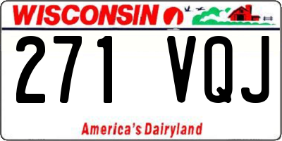 WI license plate 271VQJ