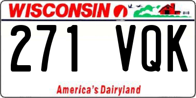 WI license plate 271VQK