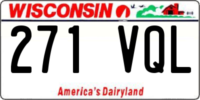 WI license plate 271VQL