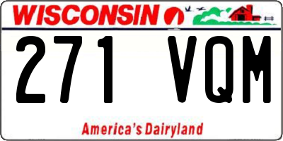 WI license plate 271VQM