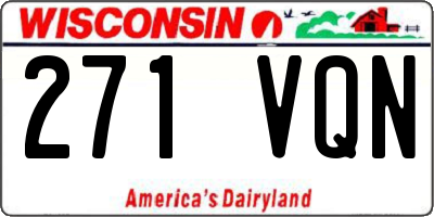 WI license plate 271VQN