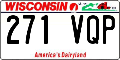 WI license plate 271VQP