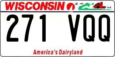 WI license plate 271VQQ