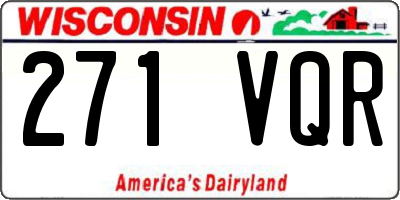 WI license plate 271VQR
