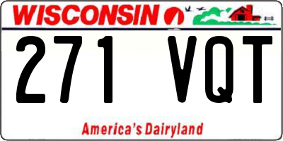 WI license plate 271VQT