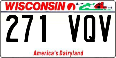 WI license plate 271VQV
