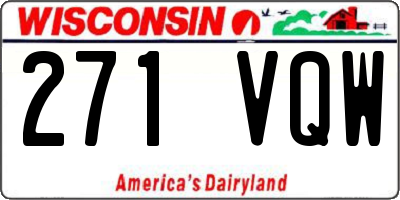 WI license plate 271VQW
