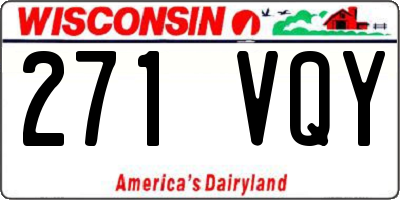 WI license plate 271VQY