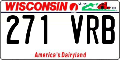 WI license plate 271VRB