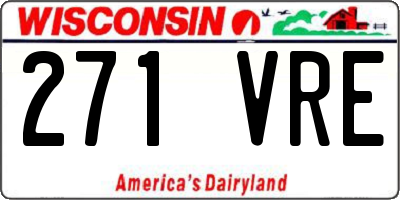 WI license plate 271VRE
