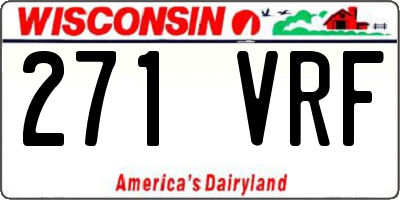 WI license plate 271VRF