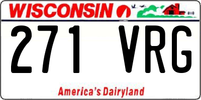 WI license plate 271VRG