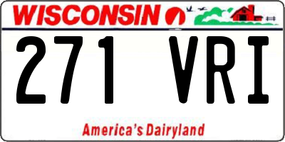 WI license plate 271VRI