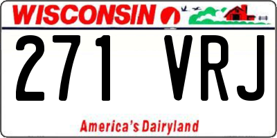 WI license plate 271VRJ
