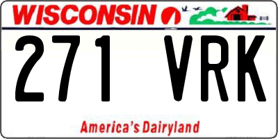 WI license plate 271VRK