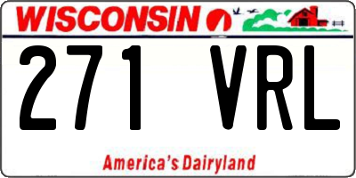 WI license plate 271VRL