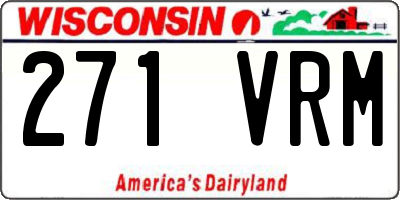 WI license plate 271VRM