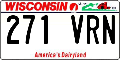 WI license plate 271VRN