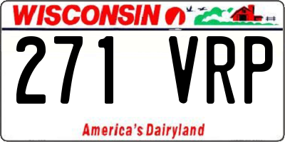 WI license plate 271VRP
