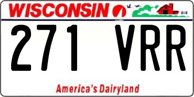 WI license plate 271VRR