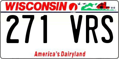 WI license plate 271VRS