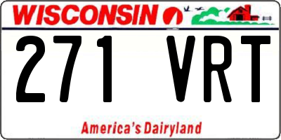 WI license plate 271VRT