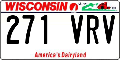 WI license plate 271VRV