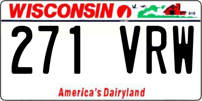WI license plate 271VRW