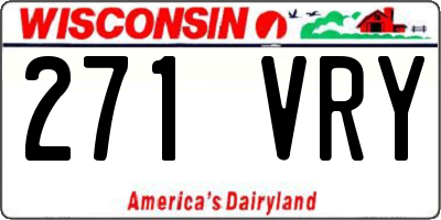 WI license plate 271VRY