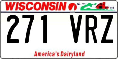 WI license plate 271VRZ