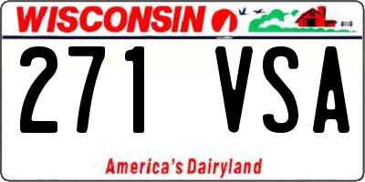 WI license plate 271VSA