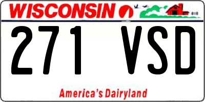 WI license plate 271VSD
