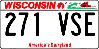 WI license plate 271VSE
