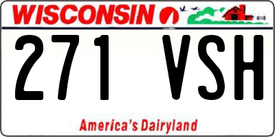 WI license plate 271VSH