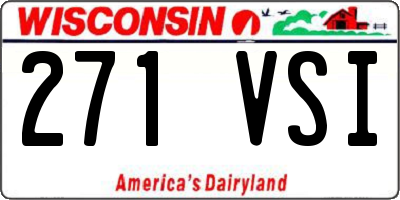 WI license plate 271VSI