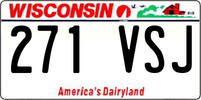 WI license plate 271VSJ