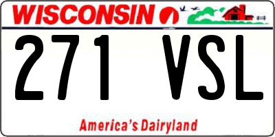WI license plate 271VSL