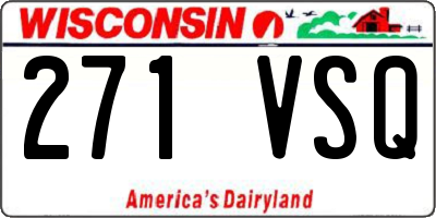 WI license plate 271VSQ