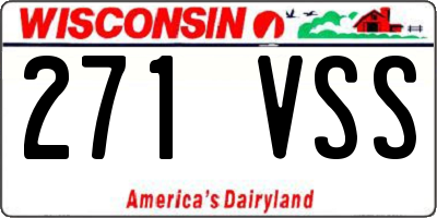 WI license plate 271VSS