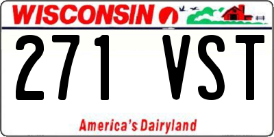 WI license plate 271VST