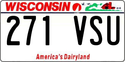 WI license plate 271VSU